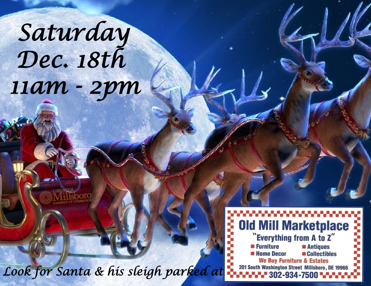 Old Mill Marketplace See Santa and his Elf Start Your Holiday